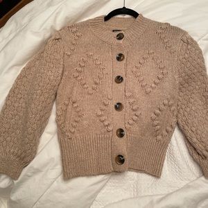 Who What Wear wool blend tan cardigan